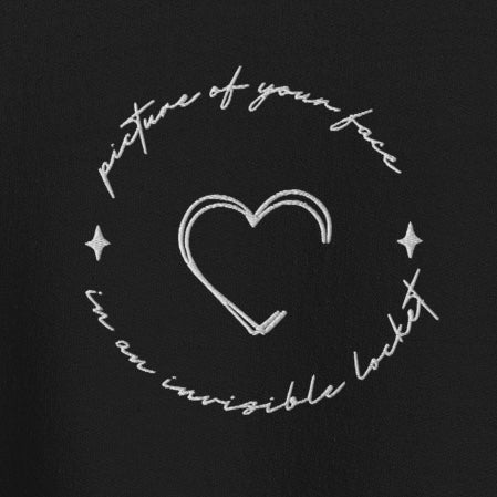 Invisible locket - Embroidered Crew Neck