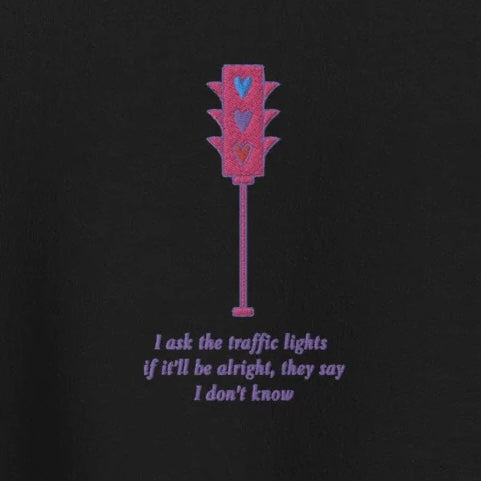 Traffic Lights - Embroidered Crew Neck