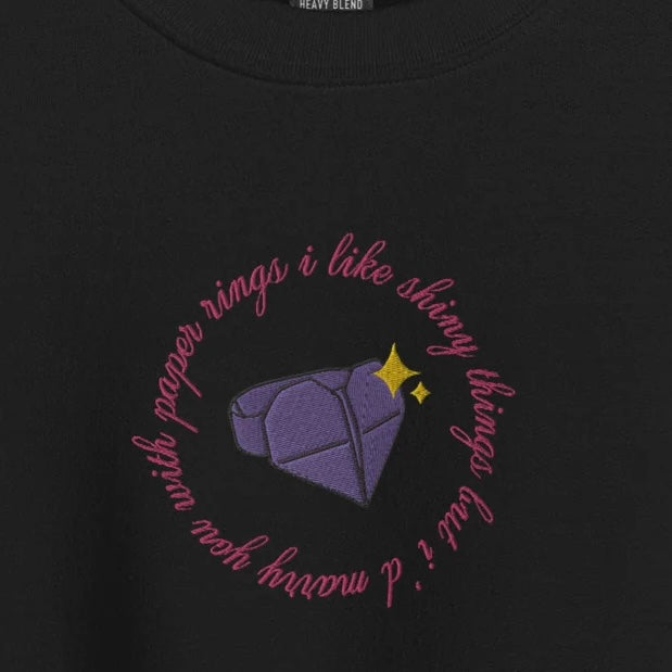 Paper Rings - Embroidered Crew Neck