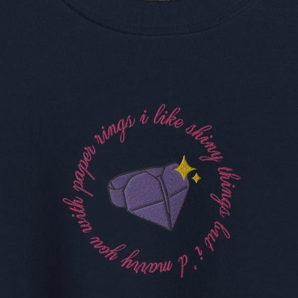 Paper Rings - Embroidered Crew Neck