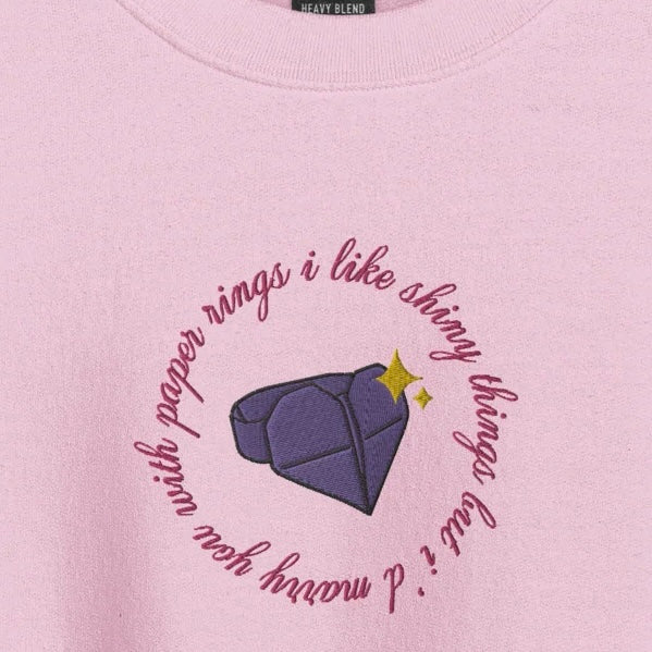 Paper Rings - Embroidered Crew Neck