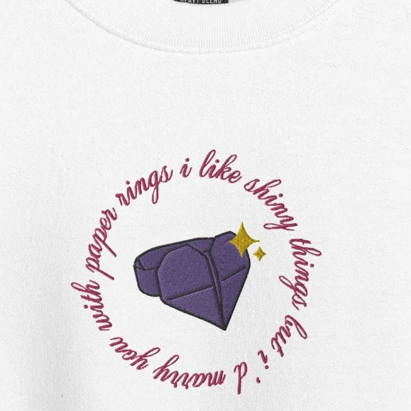 Paper Rings - Embroidered Crew Neck