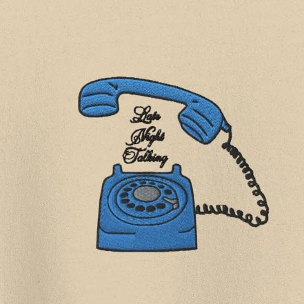 Late Night Talking - Embroidered Crew Neck