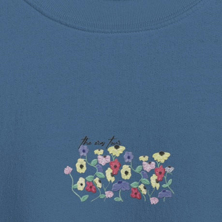 Piano Flowers - Embroidered Crew Neck