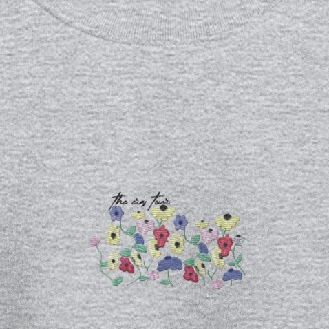 Piano Flowers - Embroidered Crew Neck