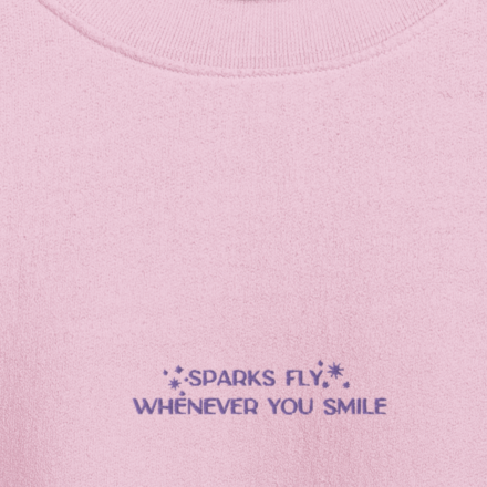 Sparks Fly - Embroidered Crew Neck