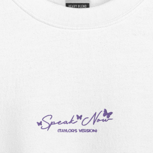 Speak Now Album Title - Embroidered Crew Neck
