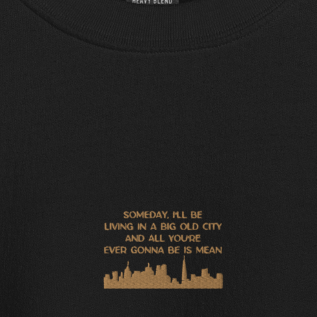 Mean - Gold Thread Embroidery Crew Neck