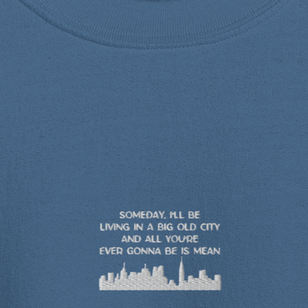 Mean - White Thread Embroidery Crew Neck