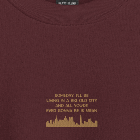 Mean - Gold Thread Embroidery Crew Neck