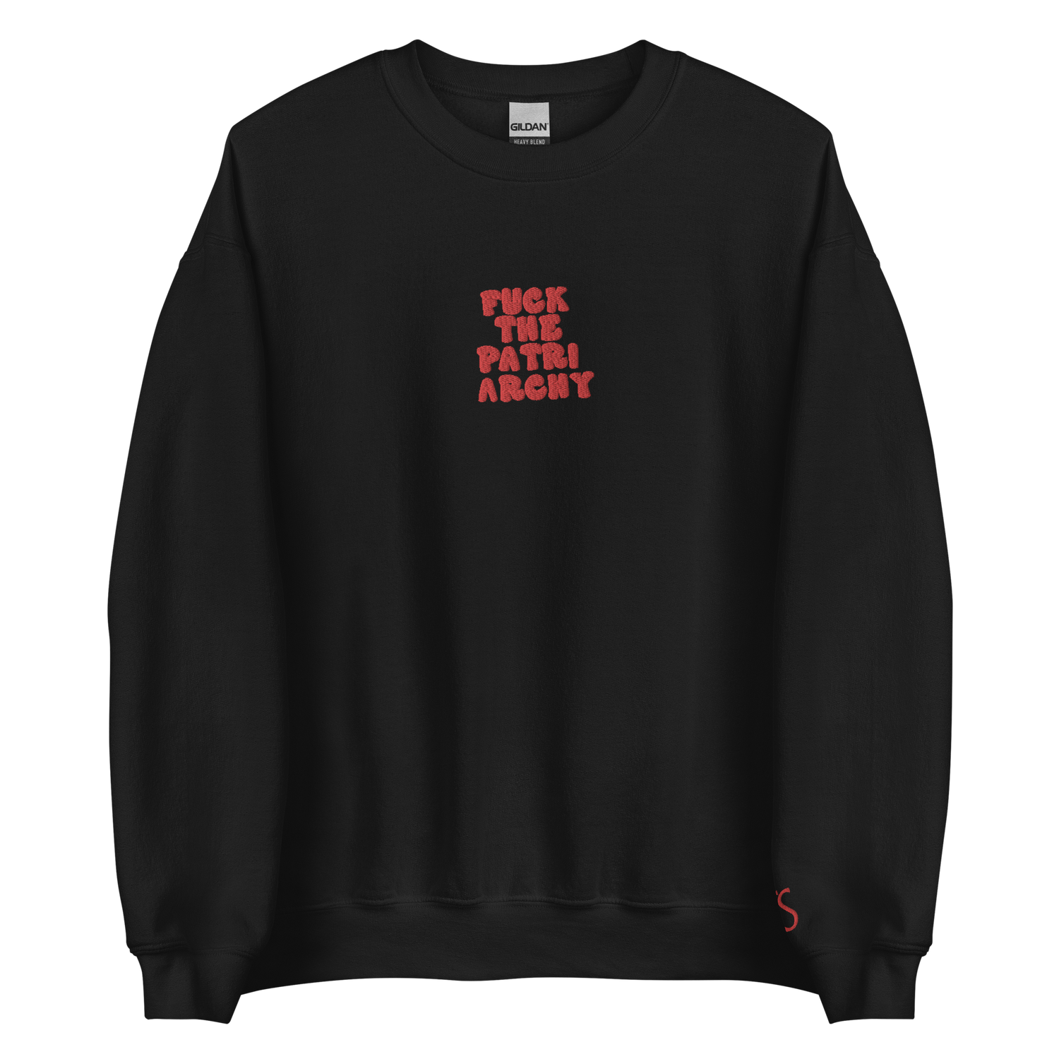 F*uck The Patriarchy - Red Thread Embroidery Crew Neck