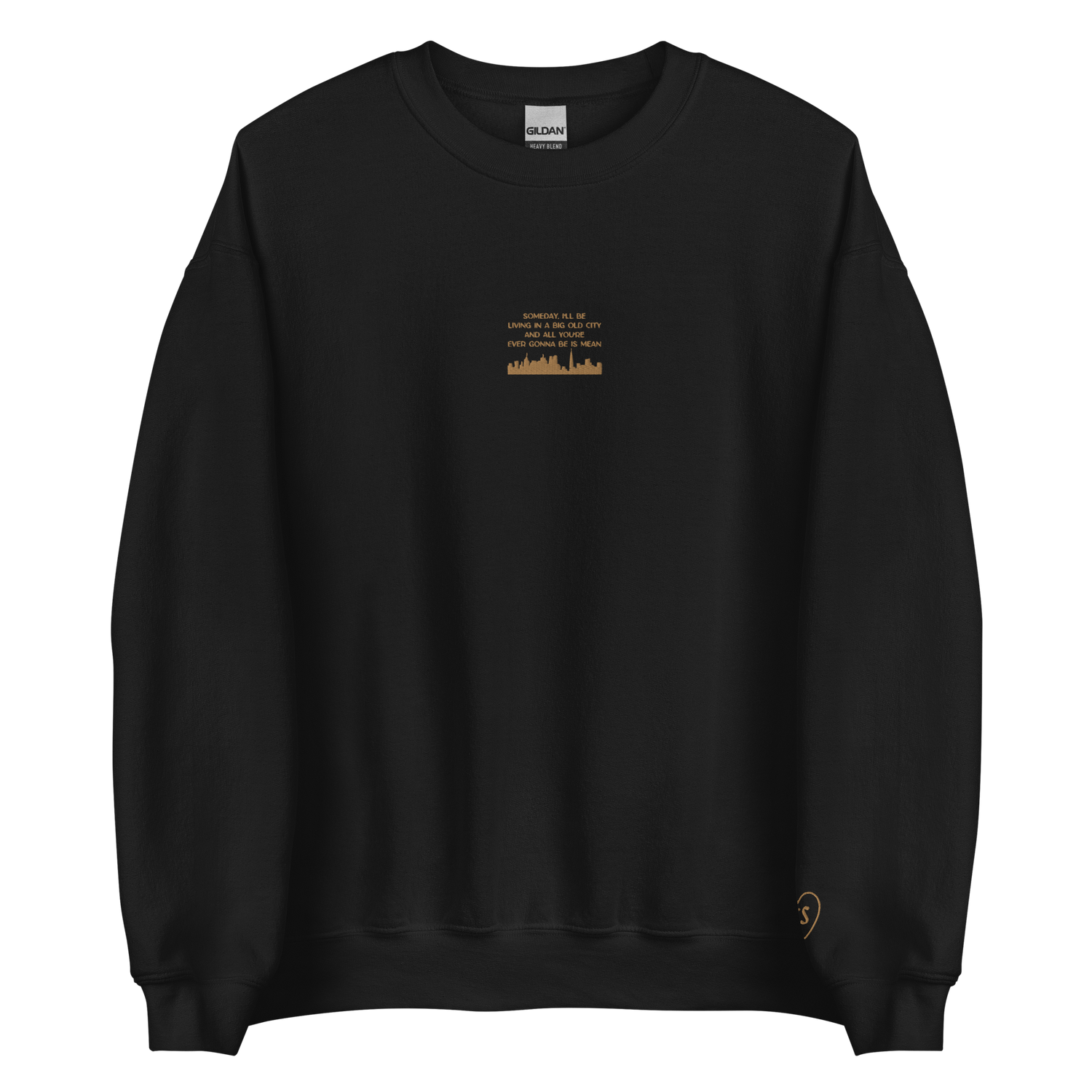 Mean - Gold Thread Embroidery Crew Neck