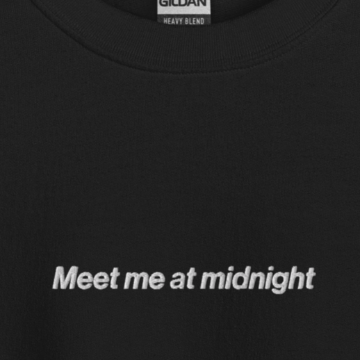Meet Me at Midnight - Embroidered Crew Neck