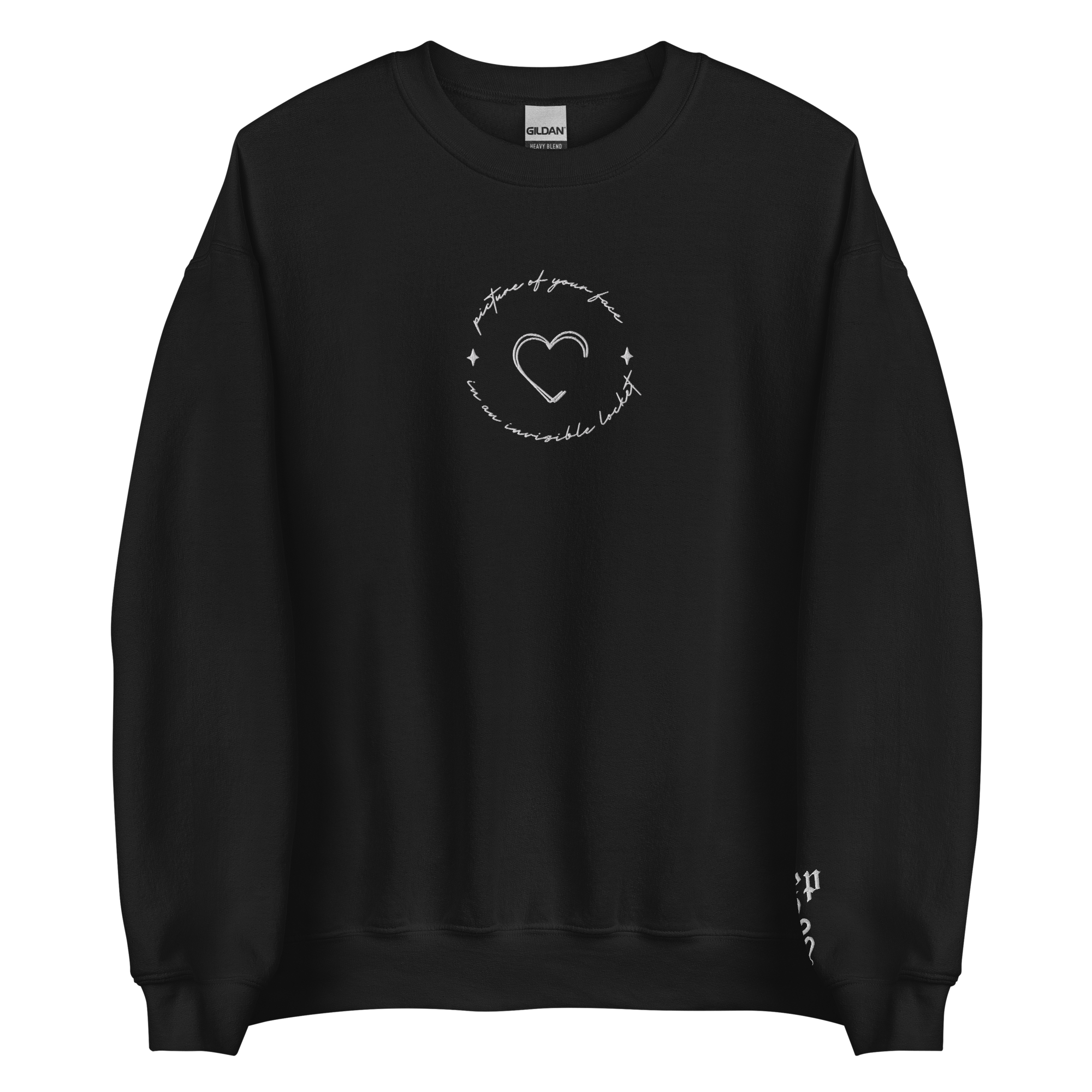 Invisible locket - Embroidered Crew Neck