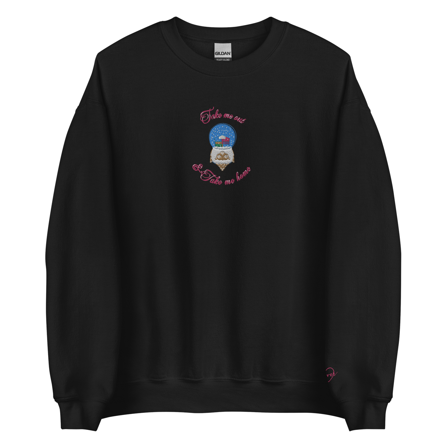 Lover Snow Globe - Embroidered Crew Neck