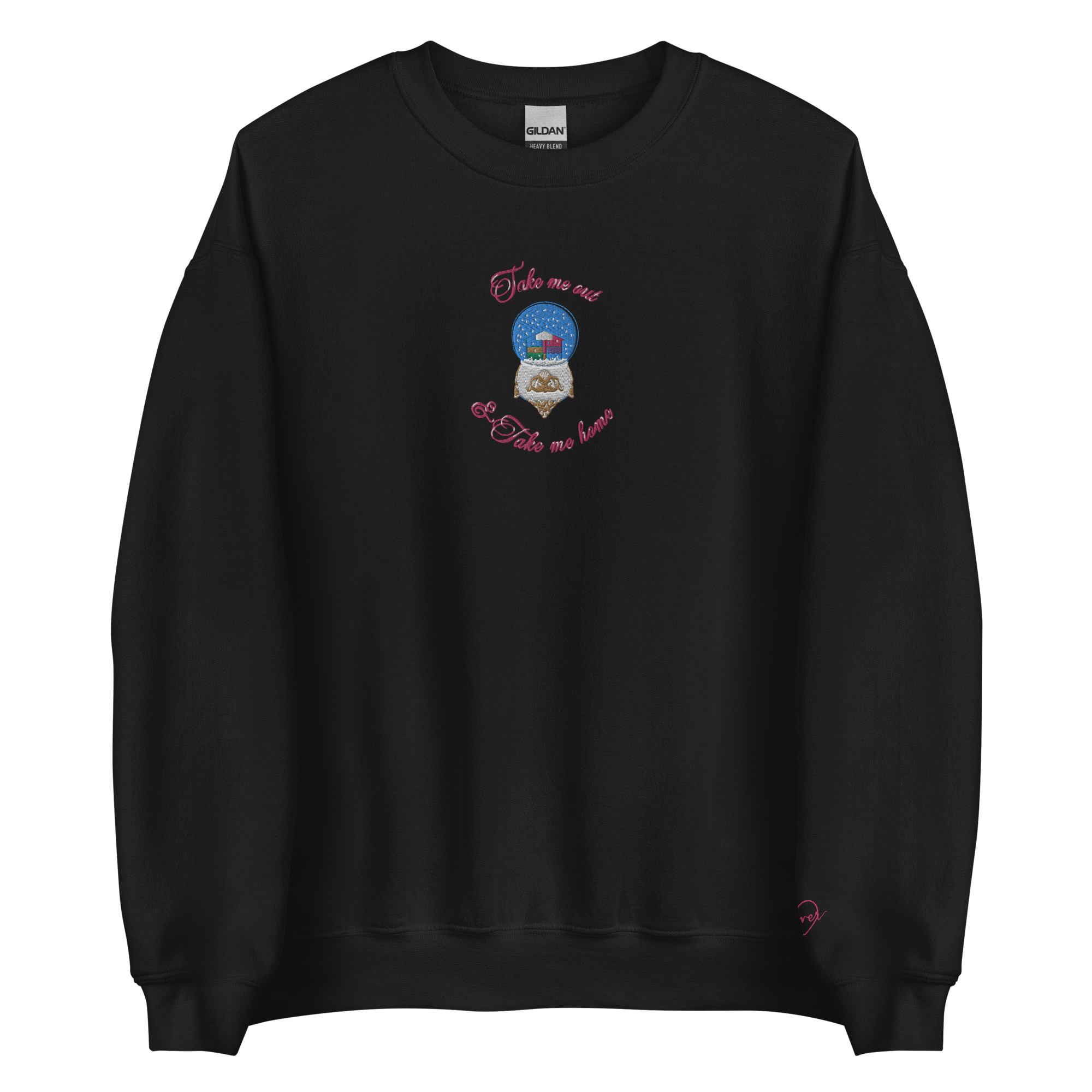 Lover Snow Globe - Embroidered Crew Neck