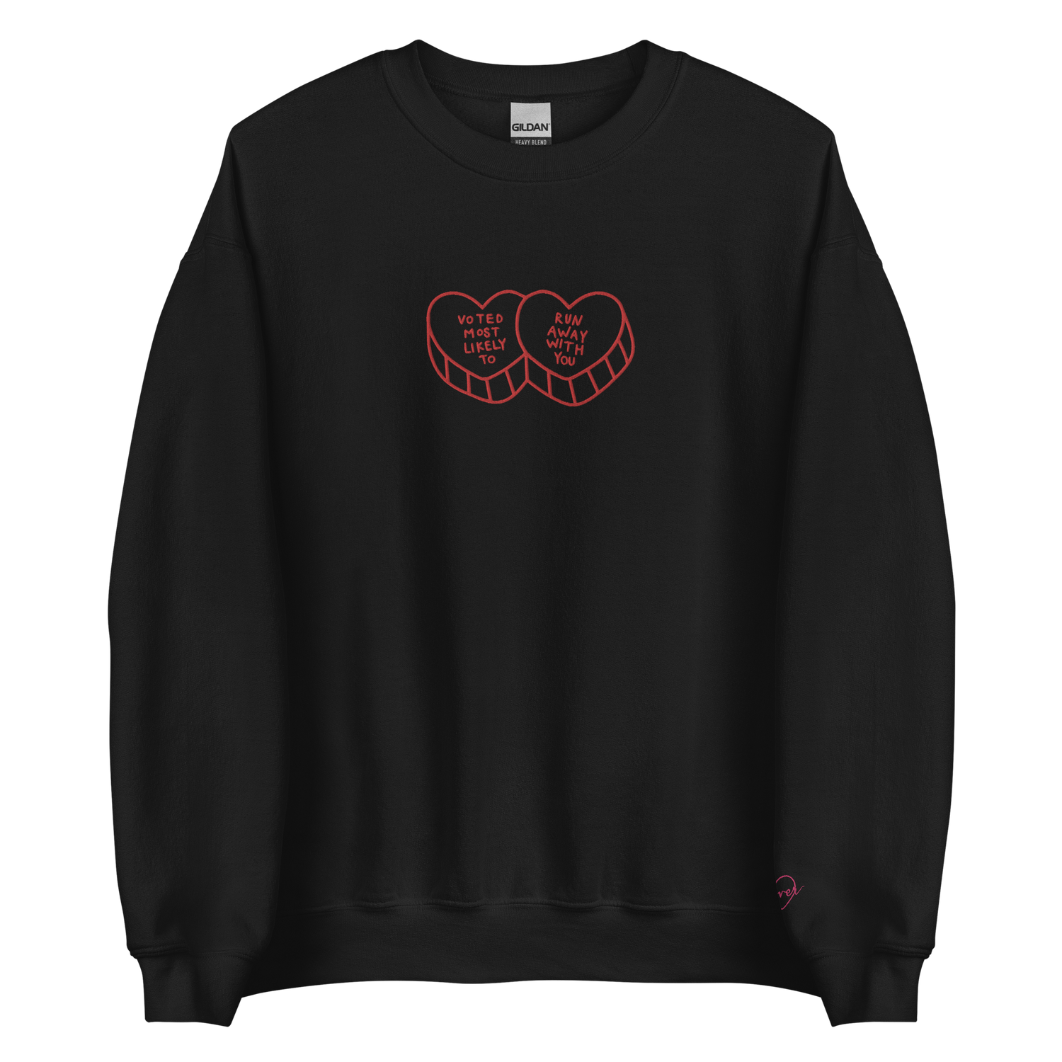 Voted Most Likely to Run Away With You - Embroidered Crew Neck