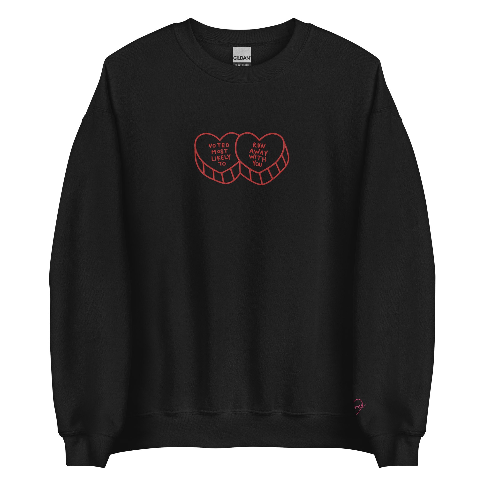 Voted Most Likely to Run Away With You - Embroidered Crew Neck