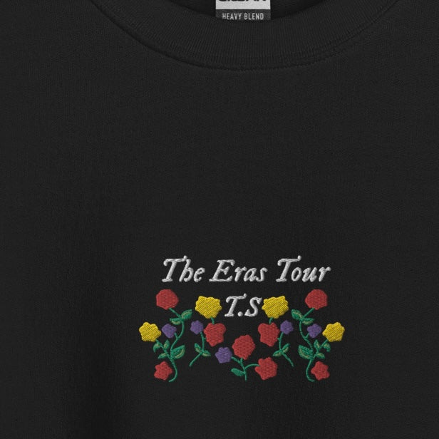 Surprise Songs Flowers - Embroidered Crew Neck