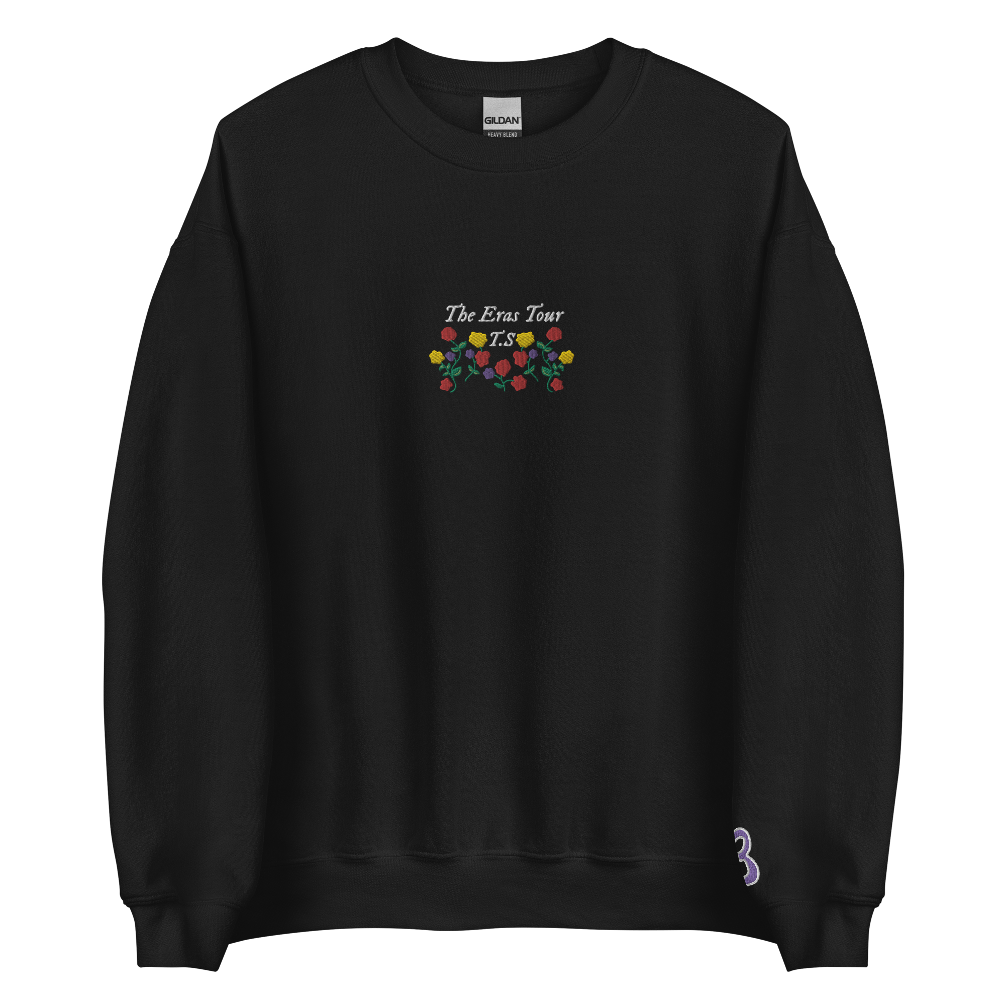 Surprise Songs Flowers - Embroidered Crew Neck