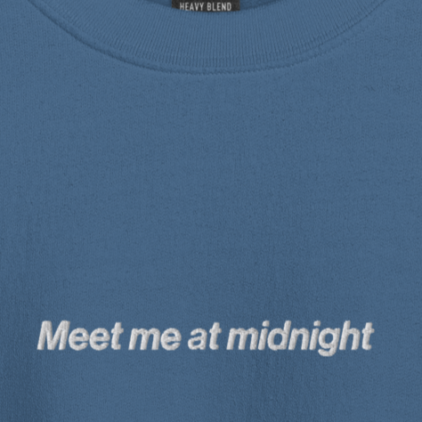 Meet Me at Midnight - Embroidered Crew Neck