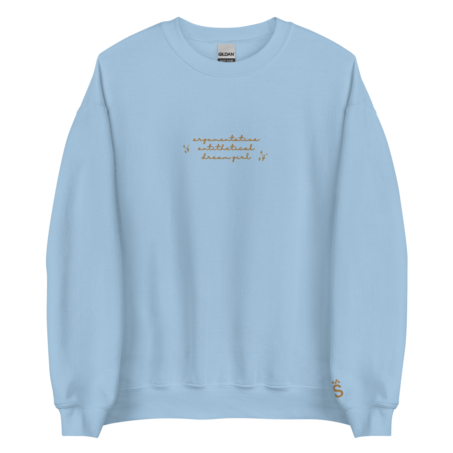 Argumentative Antithetical Dream Girl - Embroidered Crew Neck