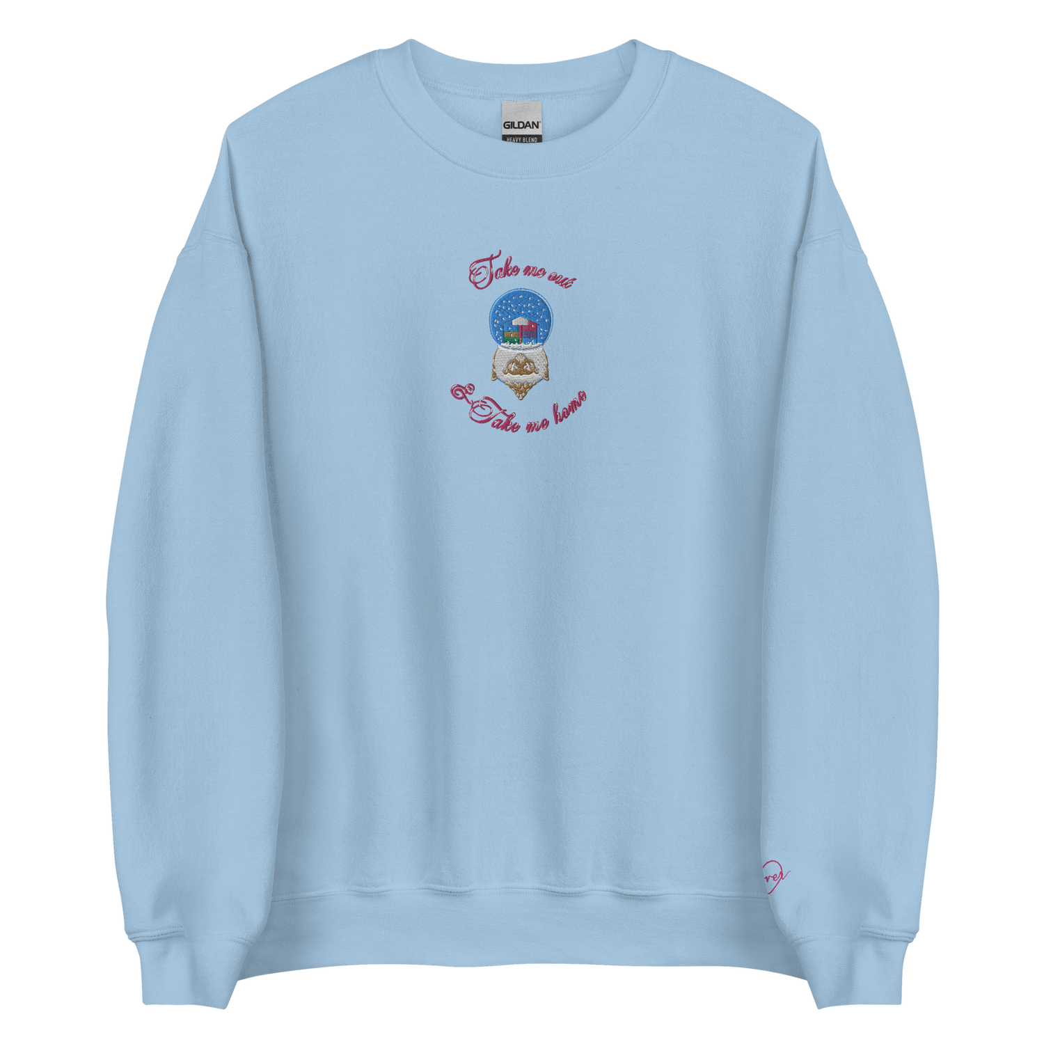 Lover Snow Globe - Embroidered Crew Neck