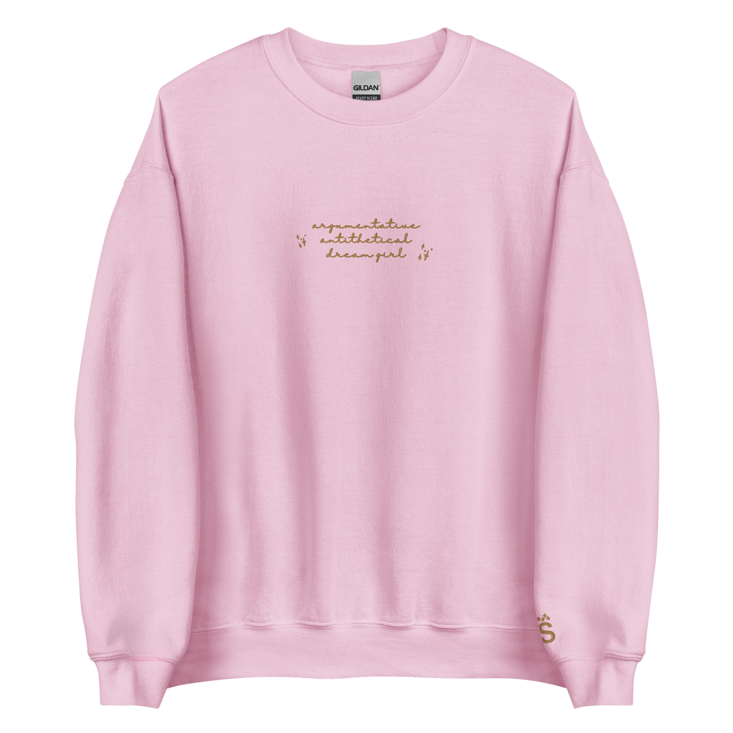 Argumentative Antithetical Dream Girl - Embroidered Crew Neck