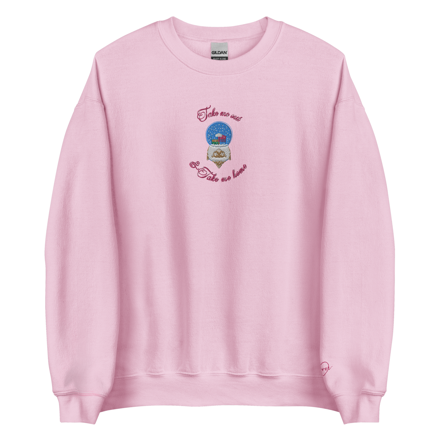 Lover Snow Globe - Embroidered Crew Neck