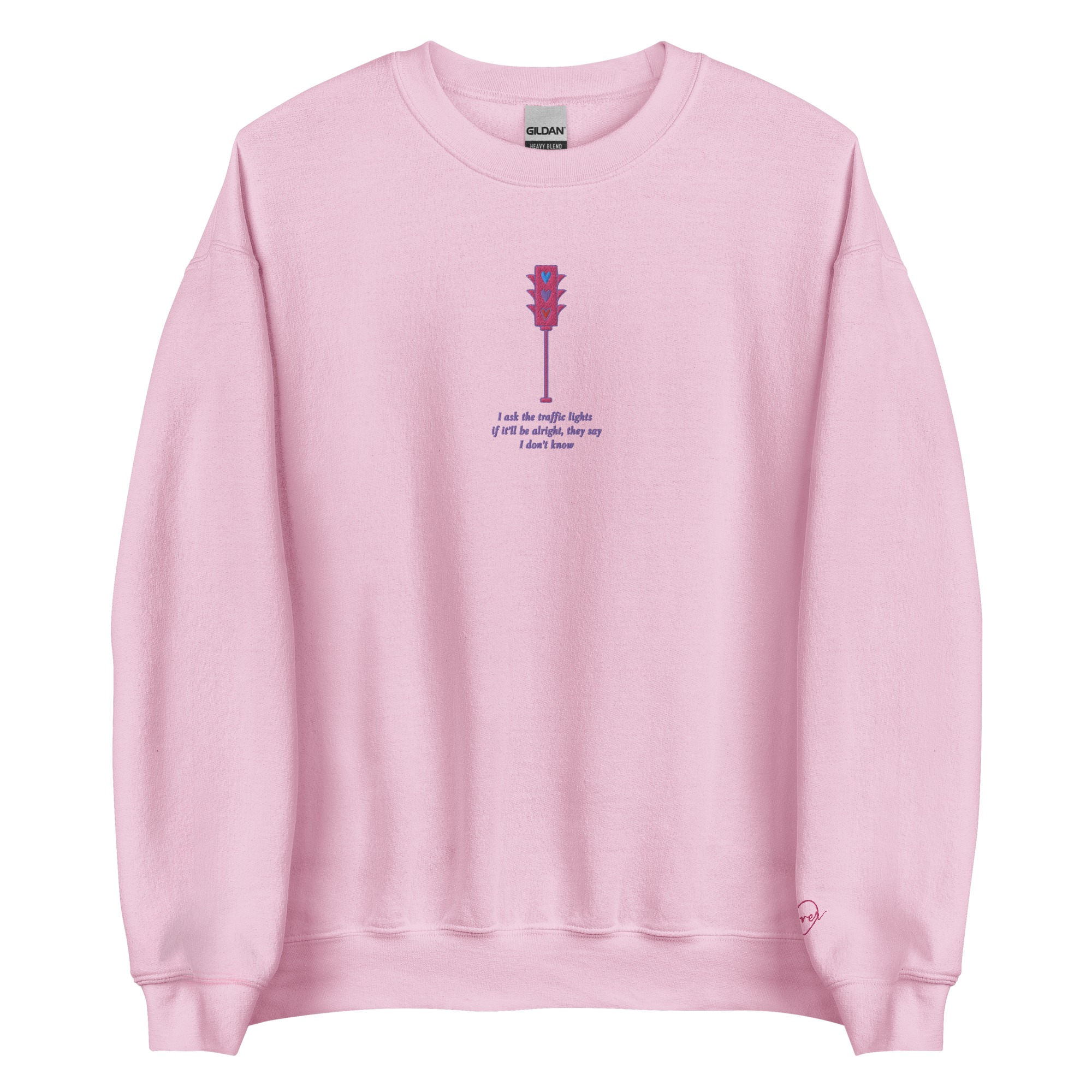 Traffic Lights - Embroidered Crew Neck