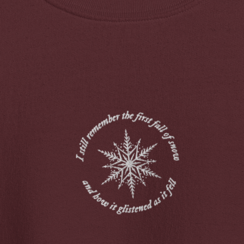 The First Fall Of Snow - Embroidered Crew Neck