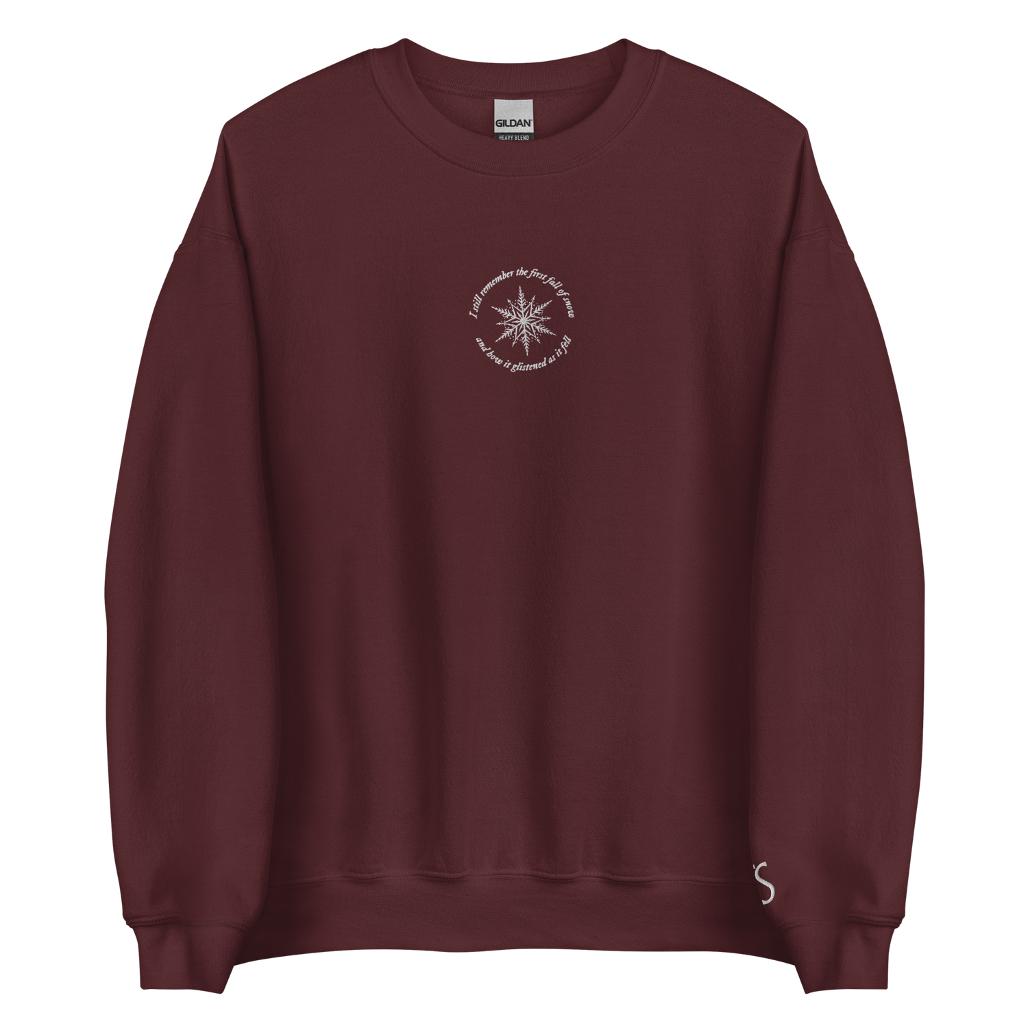 The First Fall Of Snow - Embroidered Crew Neck