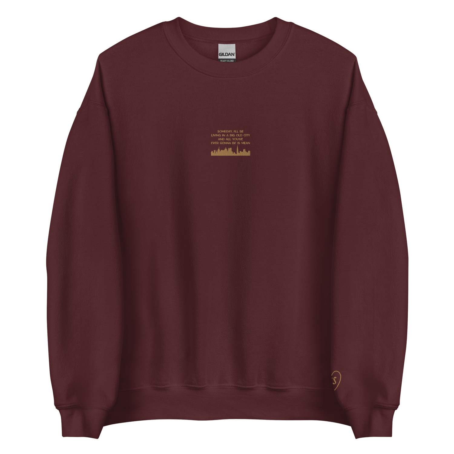 Mean - Gold Thread Embroidery Crew Neck