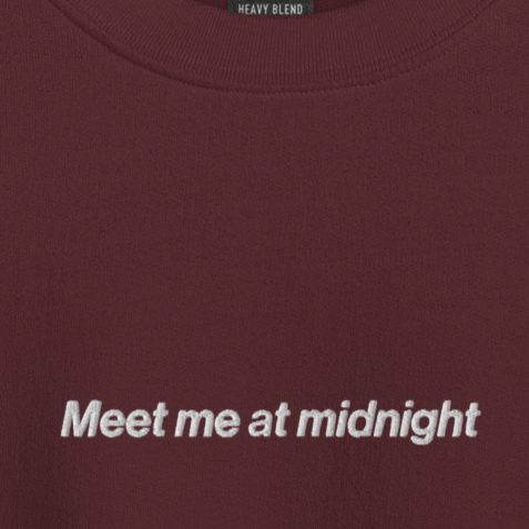 Meet Me at Midnight - Embroidered Crew Neck