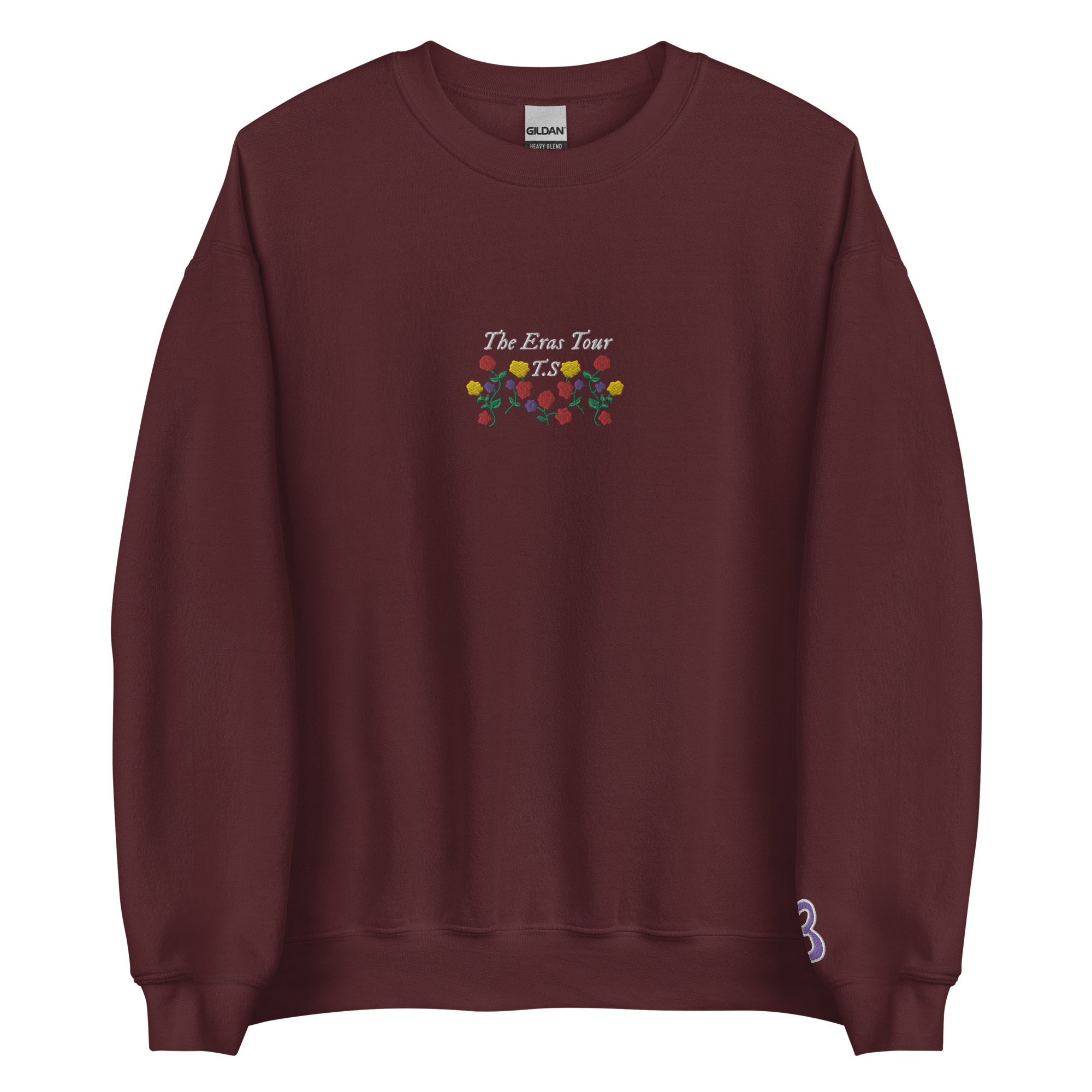 Surprise Songs Flowers - Embroidered Crew Neck