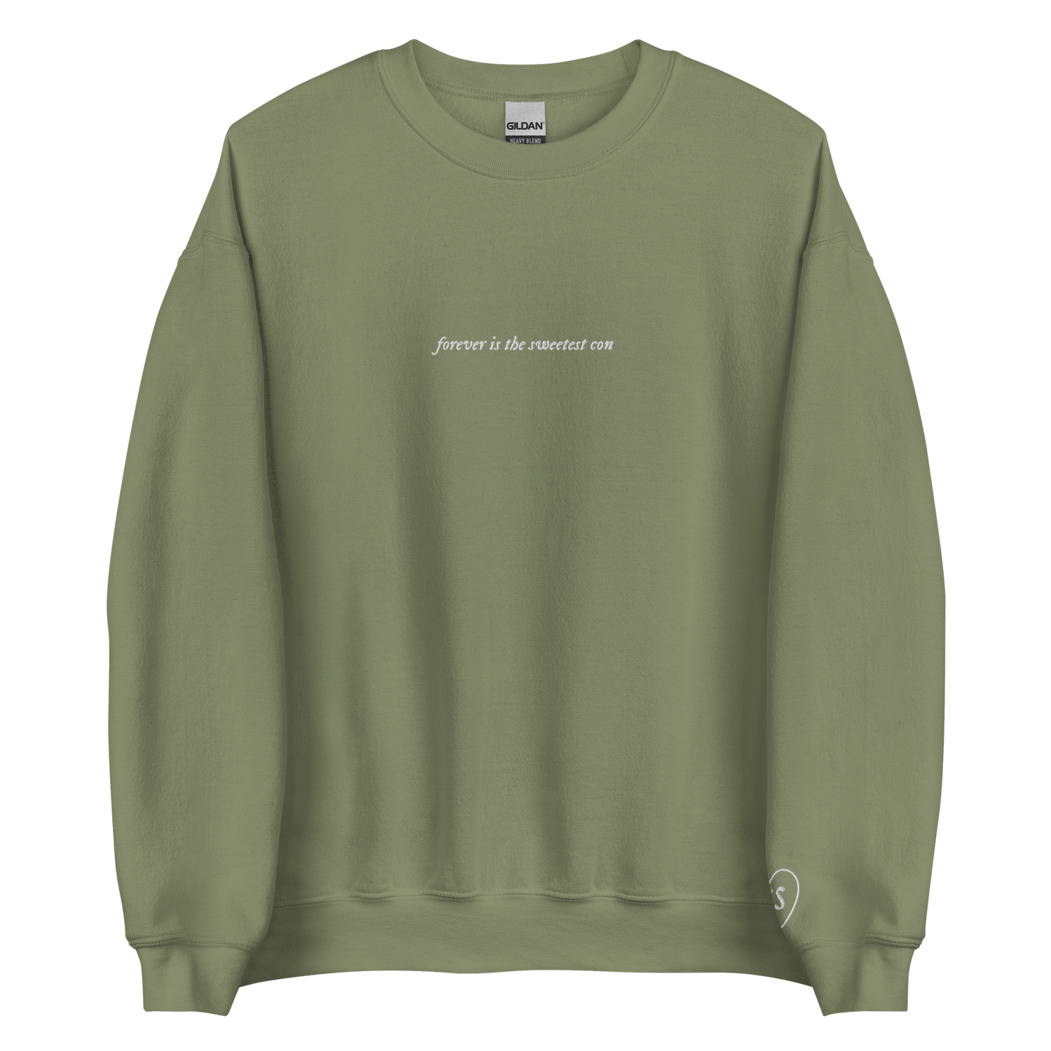 forever is the sweetest con - Embroidered Crew Neck