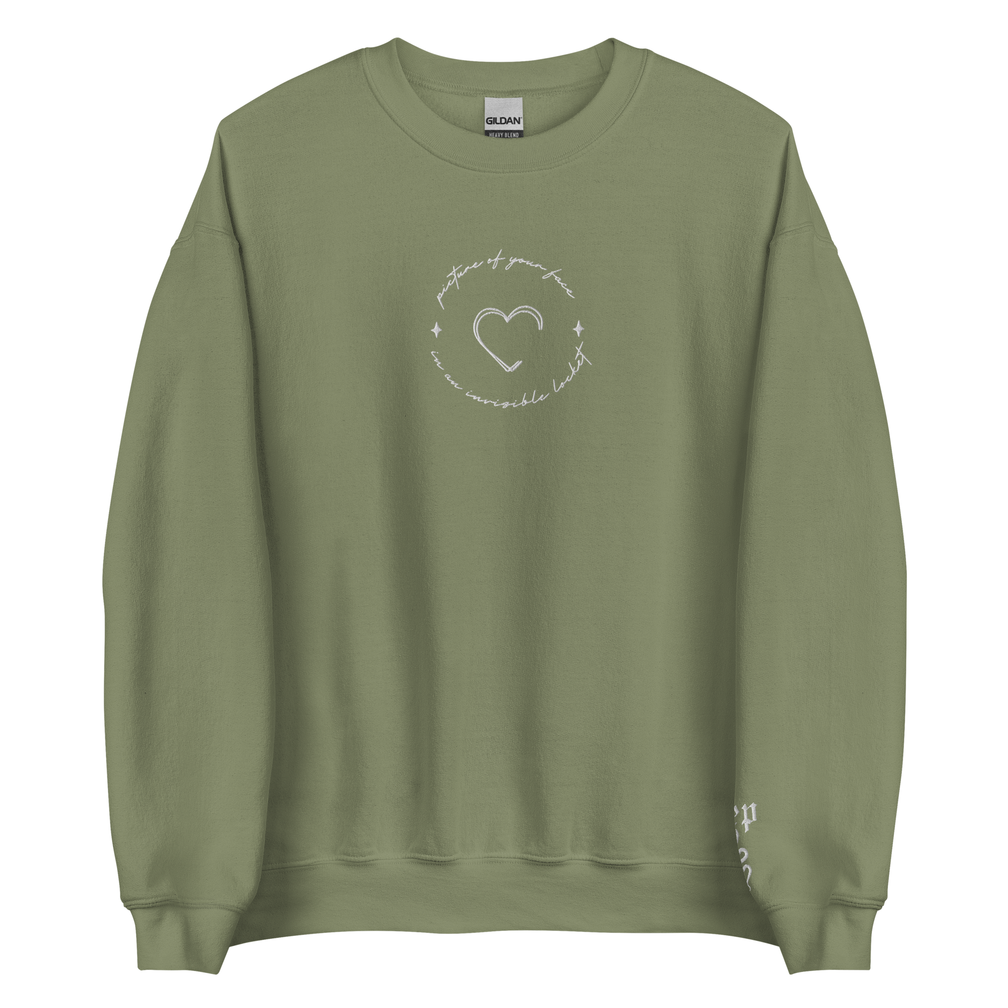 Invisible locket - Embroidered Crew Neck