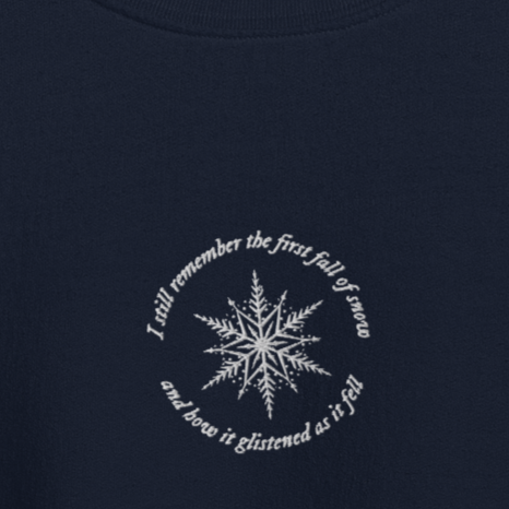The First Fall Of Snow - Embroidered Crew Neck