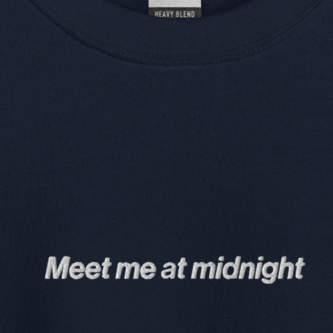Meet Me at Midnight - Embroidered Crew Neck