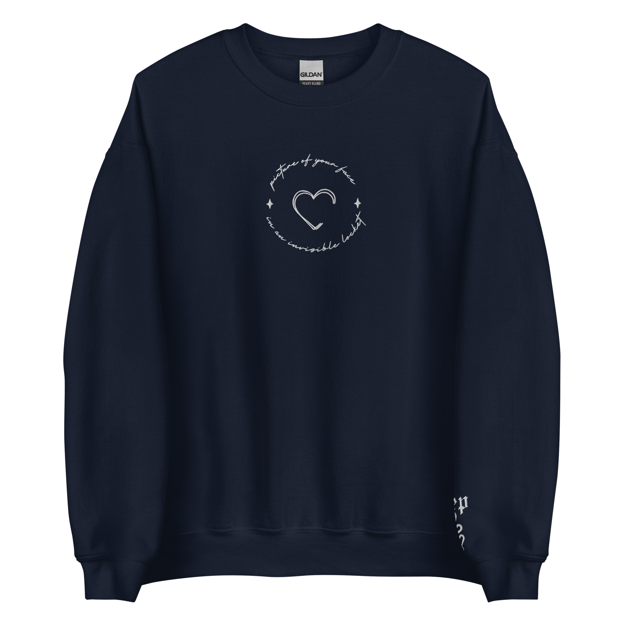 Invisible locket - Embroidered Crew Neck