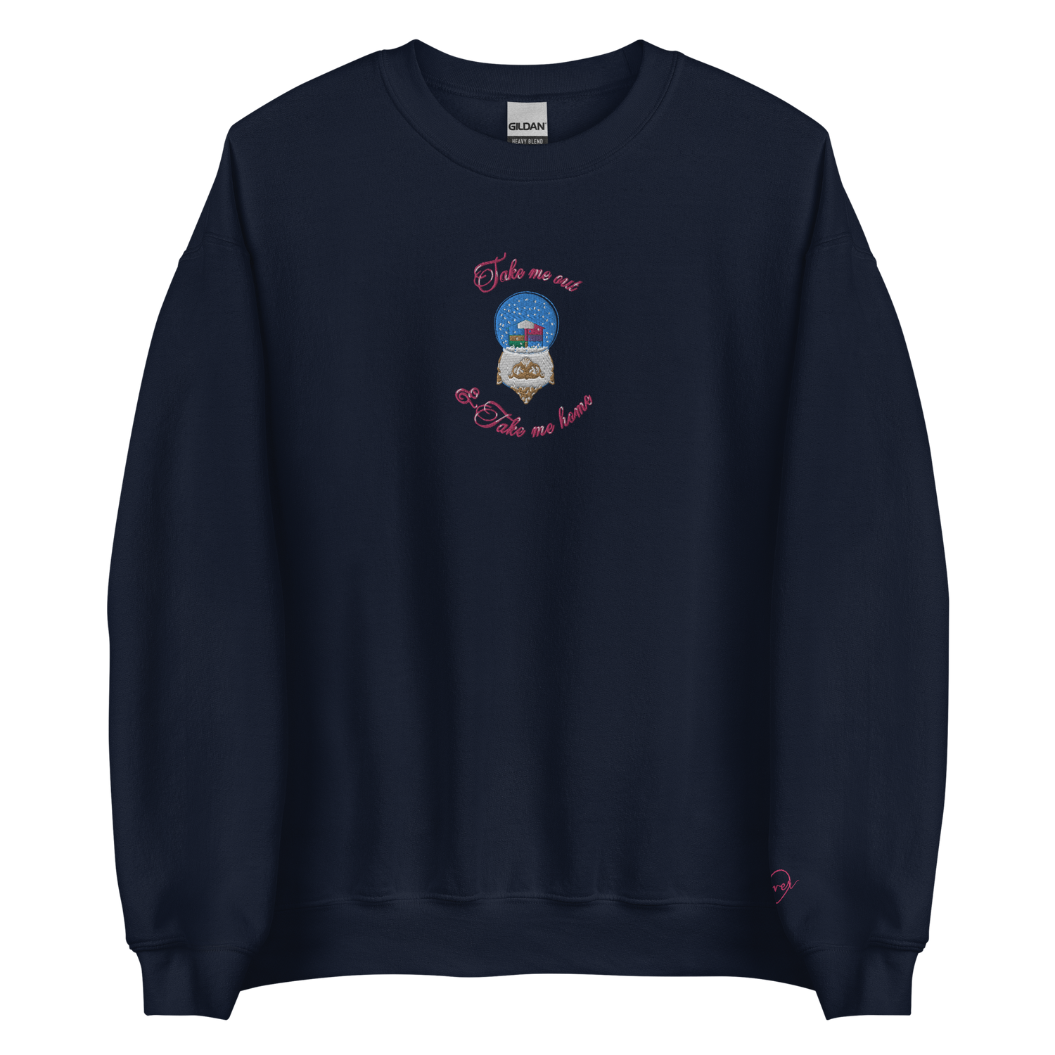 Lover Snow Globe - Embroidered Crew Neck