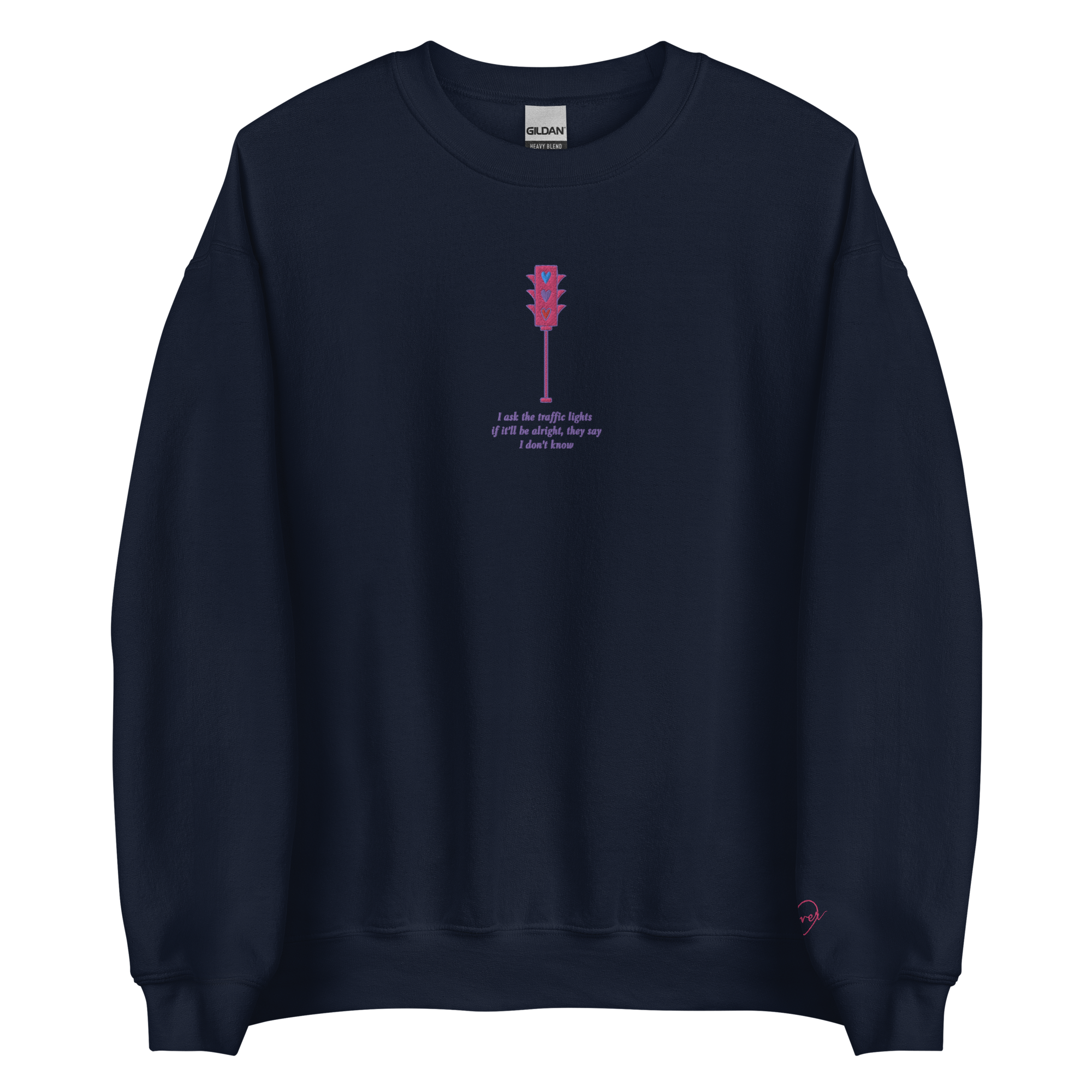 Traffic Lights - Embroidered Crew Neck