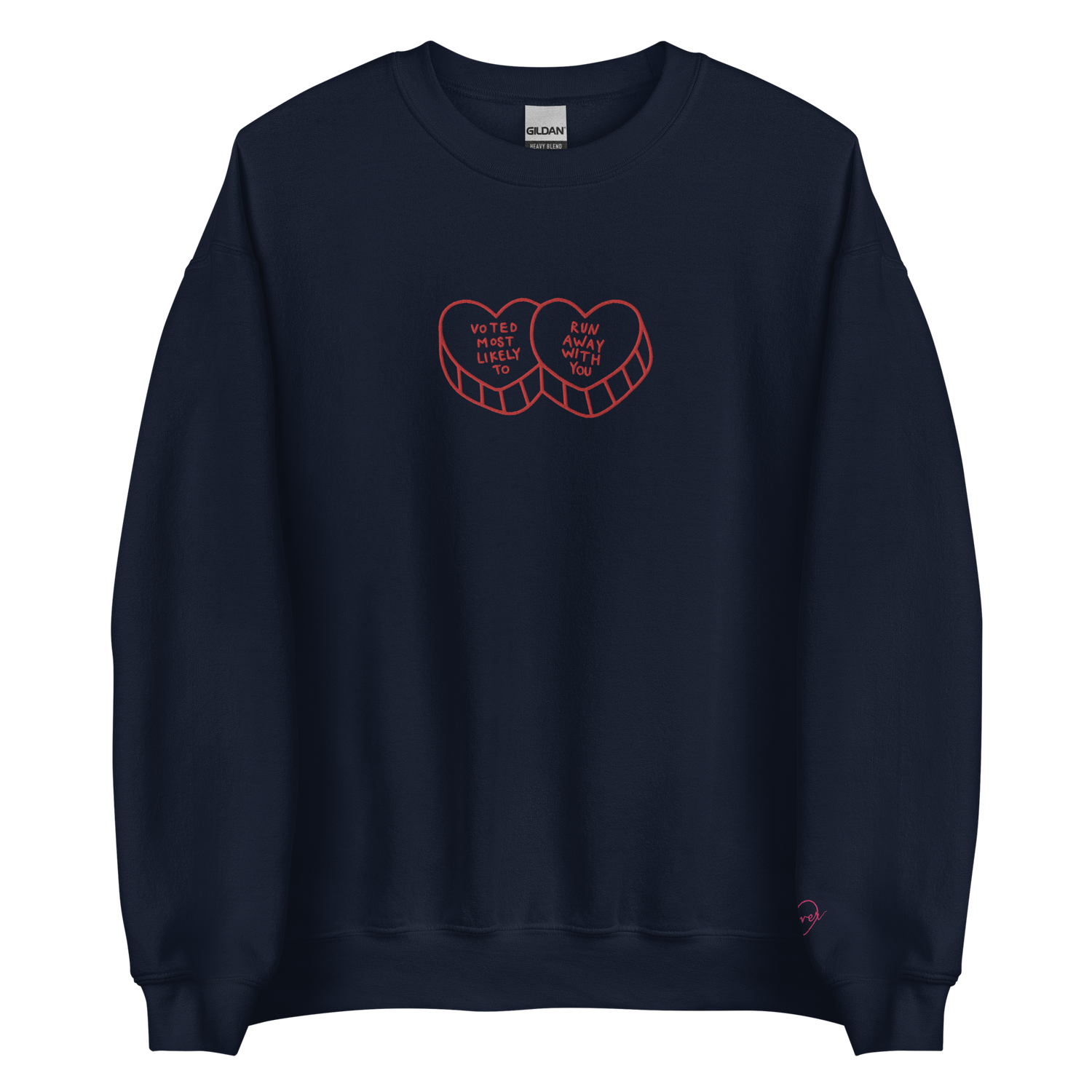 Voted Most Likely to Run Away With You - Embroidered Crew Neck