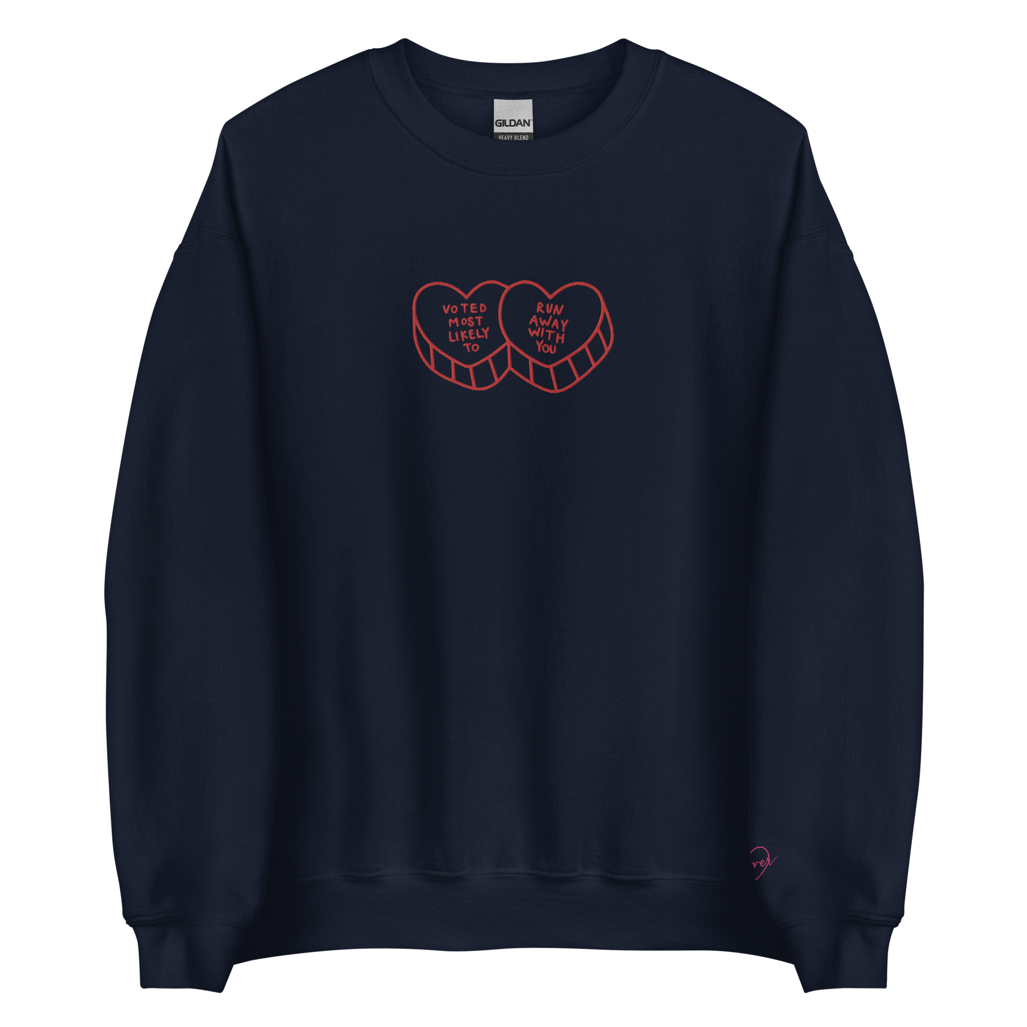 Voted Most Likely to Run Away With You - Embroidered Crew Neck