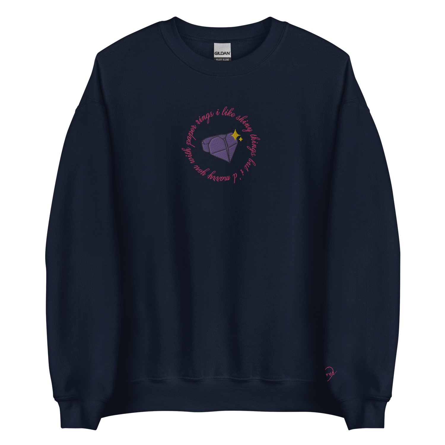 Paper Rings - Embroidered Crew Neck