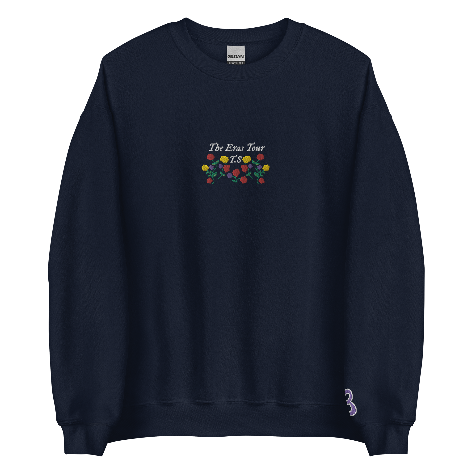 Surprise Songs Flowers - Embroidered Crew Neck