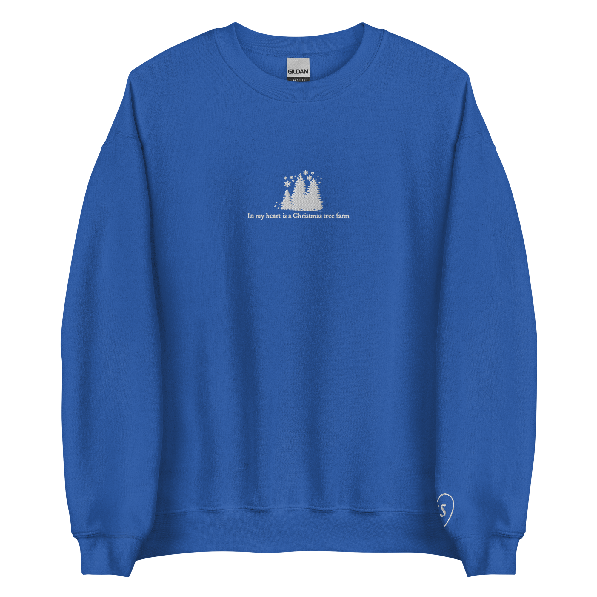 In My Heart is a Christmas Tree Farm - Embroidered Crew Neck