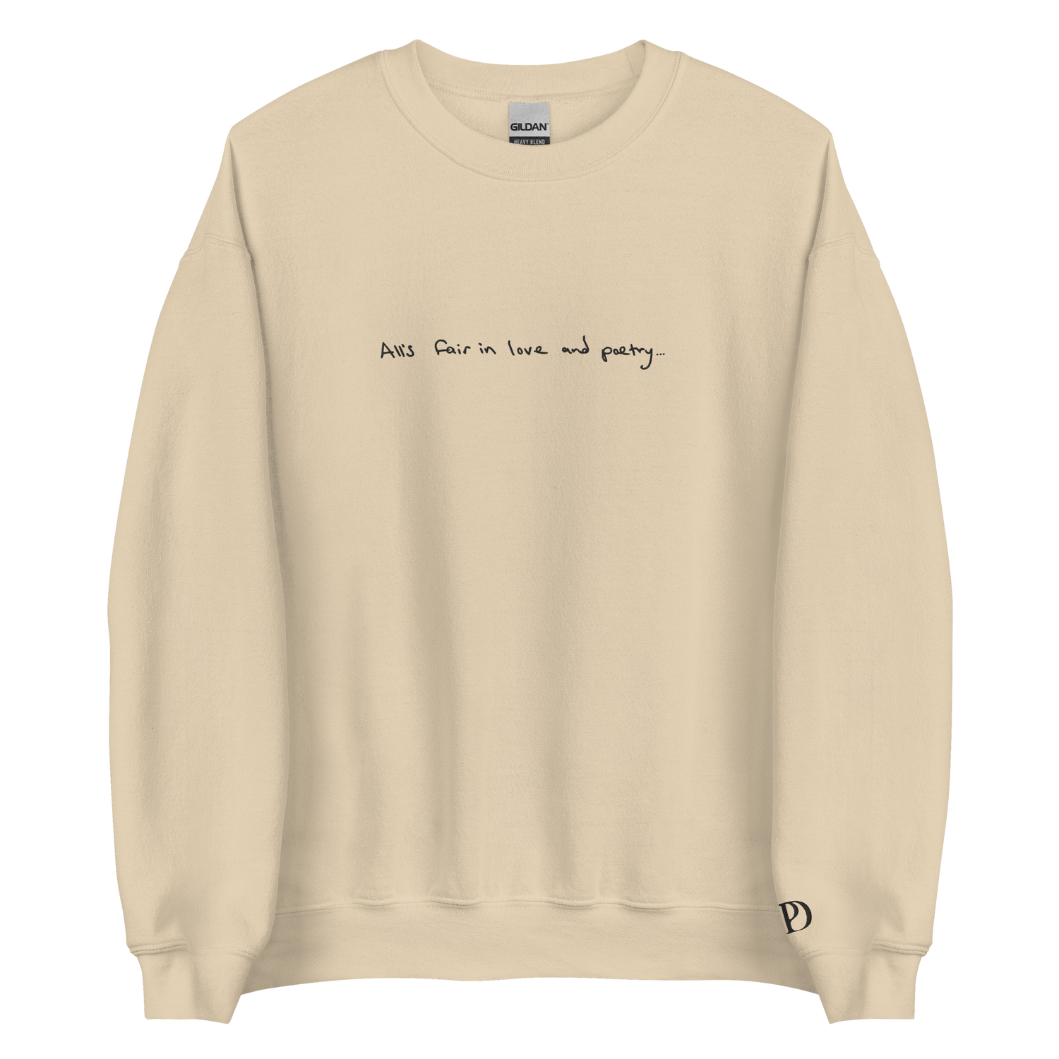 All’s Fair in Love and Poetry - Embroidered Crew Neck