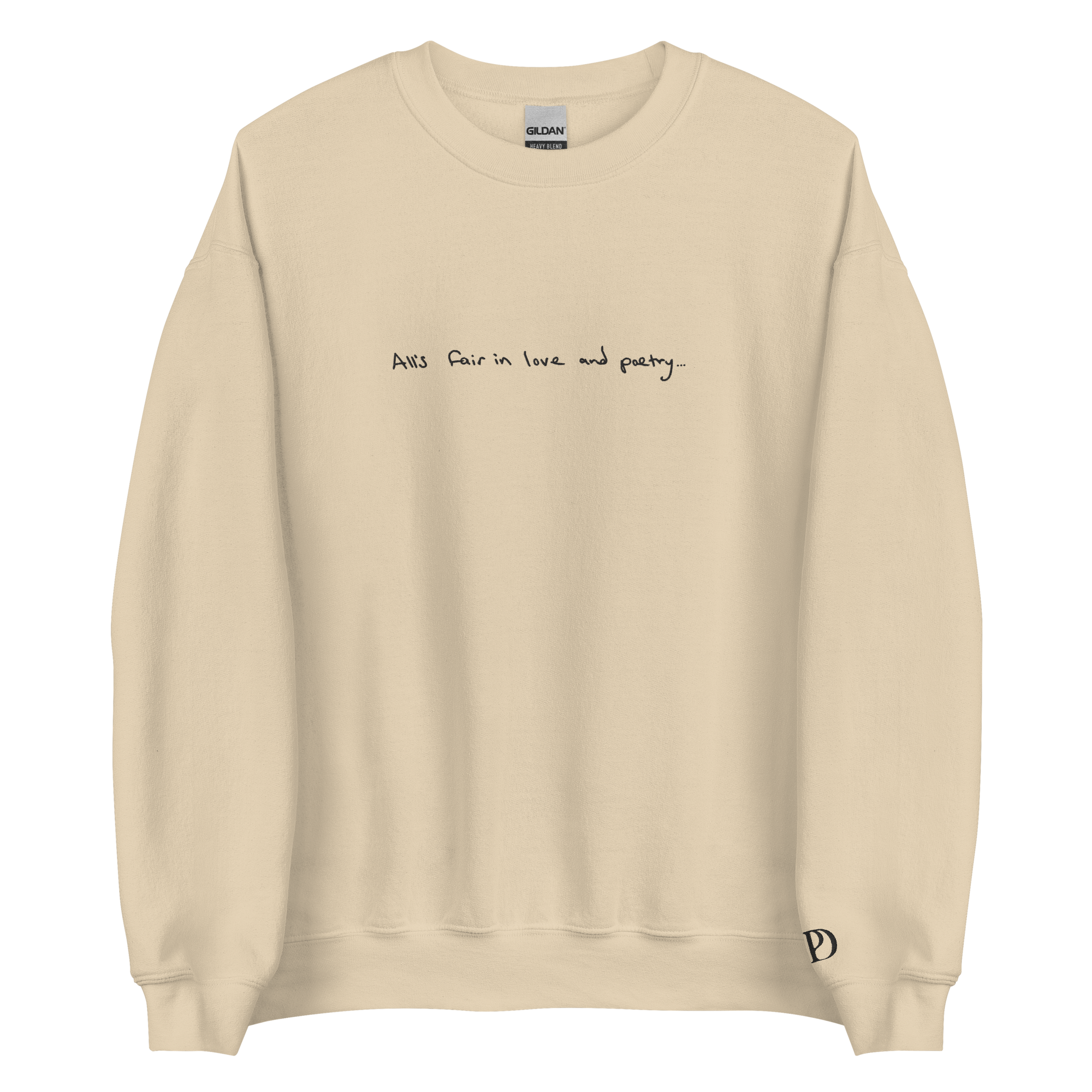 All’s Fair in Love and Poetry - Embroidered Crew Neck