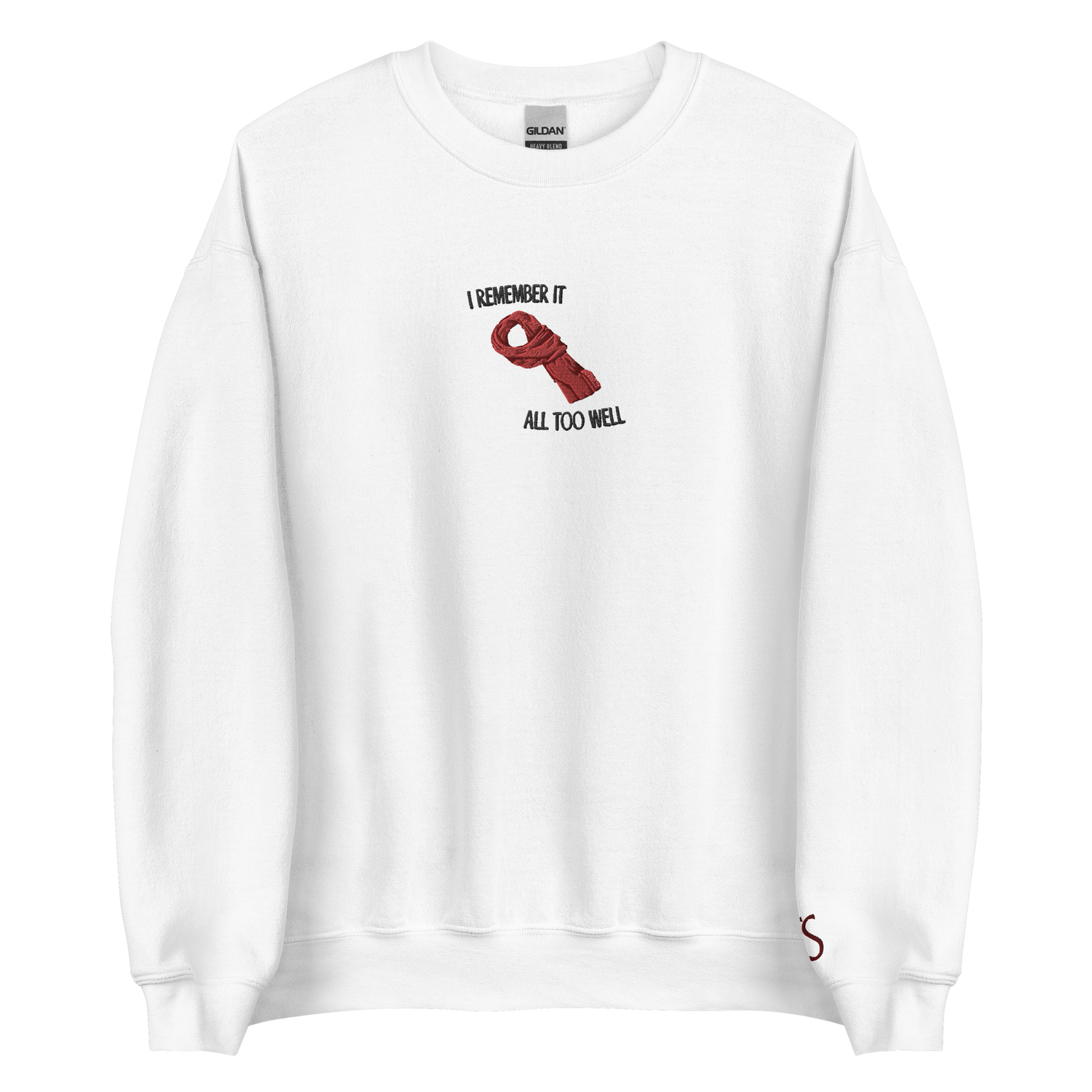 I Remember It All Too Well - Black Thread Embroidery Crew Neck